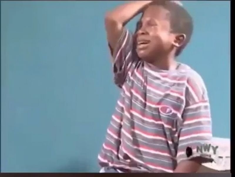 Black Kid Crying With Knife Video Meme Template - Memes Download